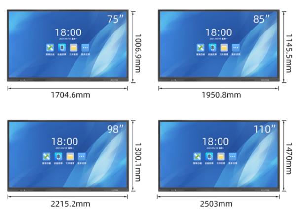 Full color indoor 16/9 2k 4k all-in-one 98 inch Led display screen meeting room 