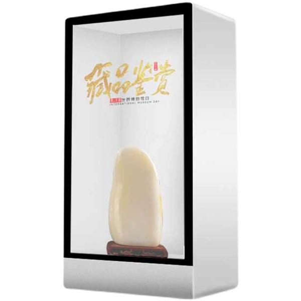 AI virtual human interaction holo tube transparent 3d hologram cabinet advertisi