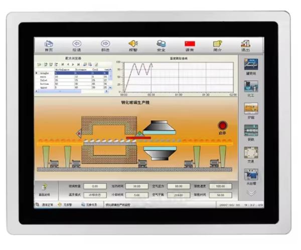 Reinforced wall mount automation control touch monitor panel industrial screen d
