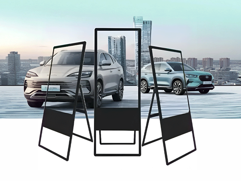 Outdoor floor-standing advertising machine screen kiosks with add-on camera and 