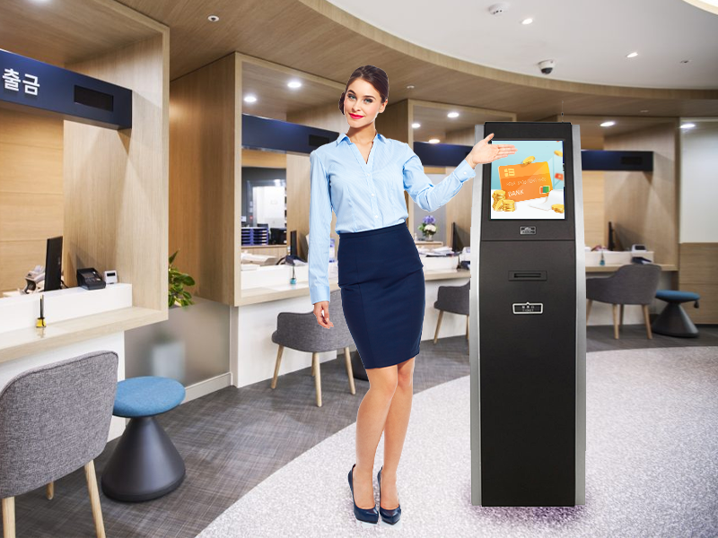 Profession touch ticket dispenser LED counter LCD TV display keypad wireless que