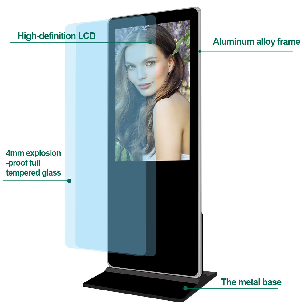 Advertising effect of vertical standing advertising machine screen