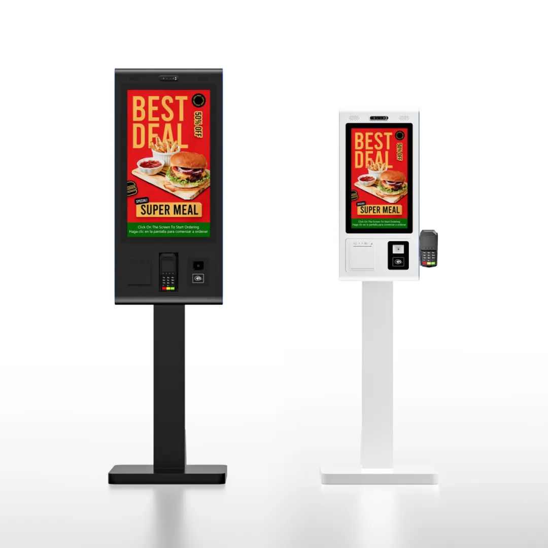 Vertical Touch Screen L Shape Desktop Restaurant Advertising Panel LCD Digital S