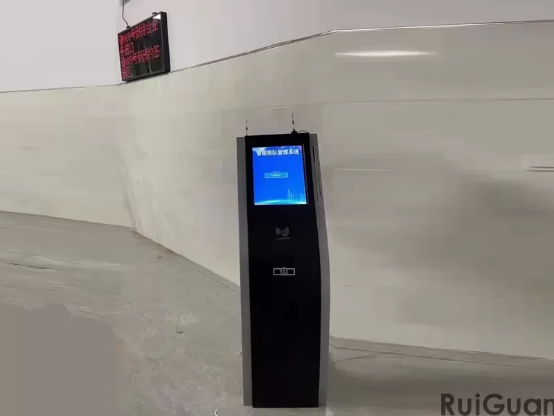 Bank hospital ticket dispenser self-service touch queuing management calling mac