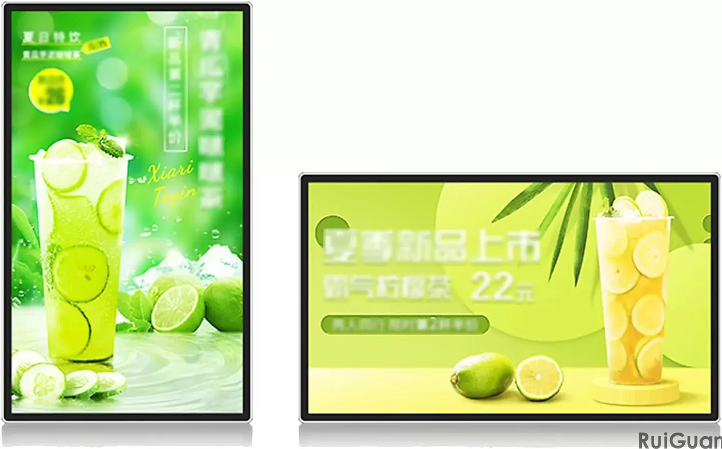55-дюймовый ультратонкий настенный экран Digital Signage - Smart Advertising Red