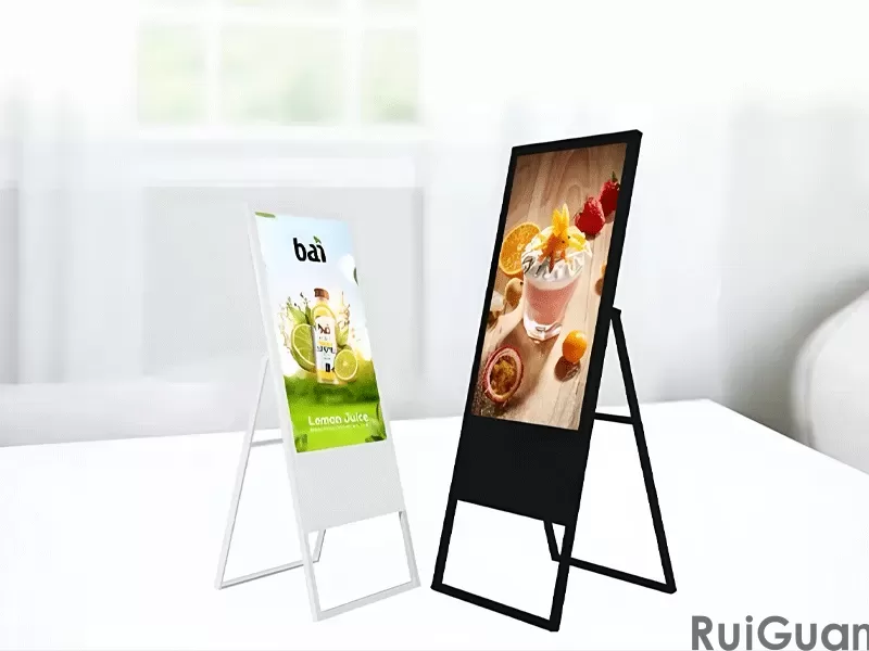High brightness waterproof IP65 43 inch outdoor battery powered advertising pane